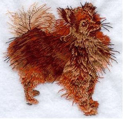 Pomeranian Custom Machine Embroidered Mens Tshirt
