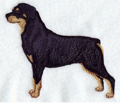 Rottweiler Custom Machine Embroidered Mens Tshirt