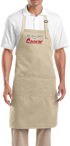 Mr. Good Lookin' Is Cookin' " Embroidered Men's Apron